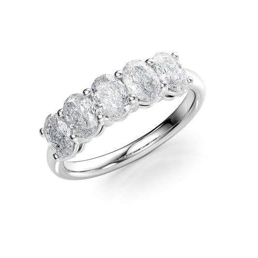 1.5ct Sarala Oval Cut Moissanite Ring - Silver