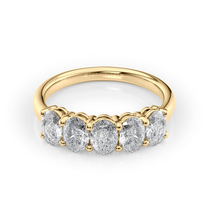 1.5ct Sarala Oval Cut Moissanite Ring - Gold