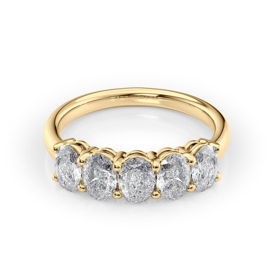 1.5ct Sarala Oval Cut Moissanite Ring - Gold
