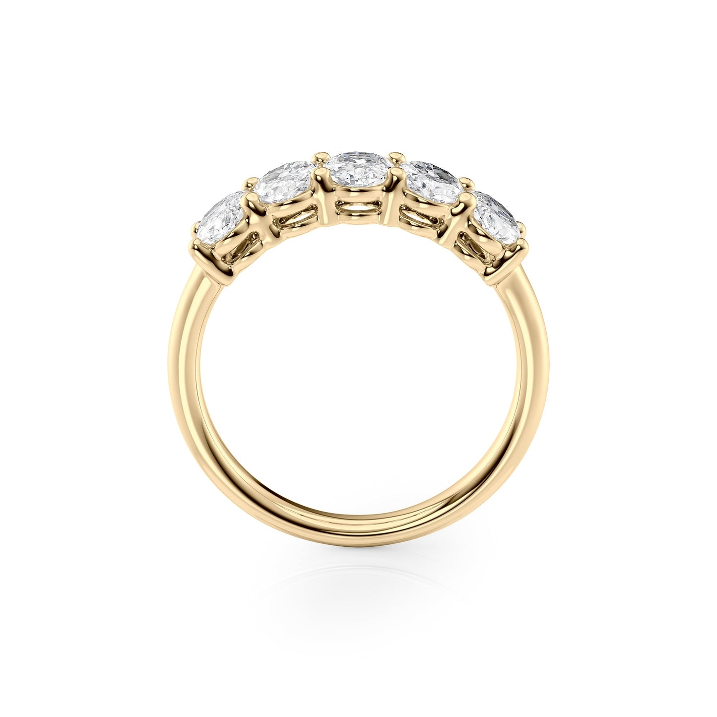 1.5ct Sarala Oval Cut Moissanite Ring - Gold