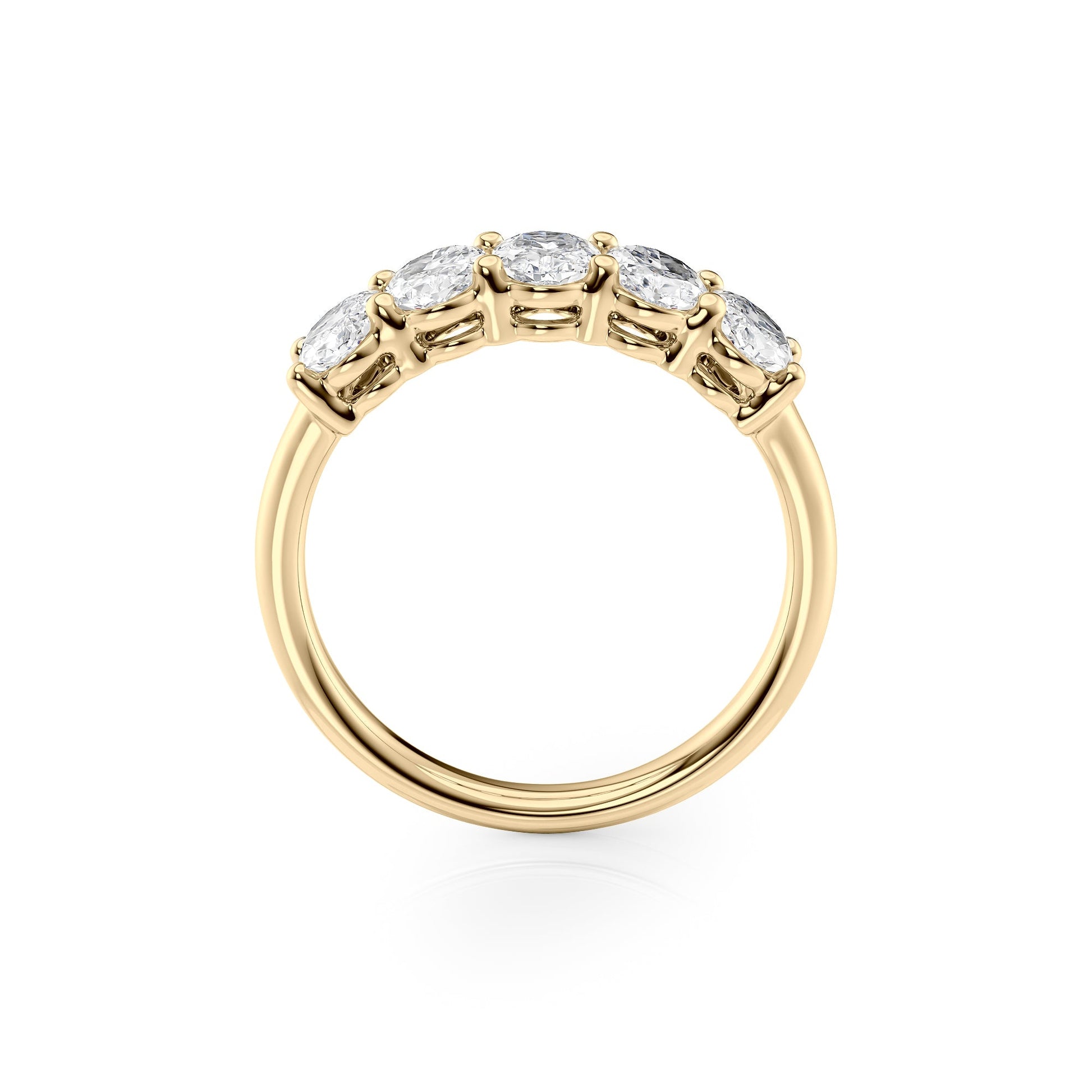 1.5ct Sarala Oval Cut Moissanite Ring - Gold