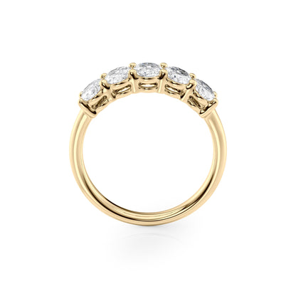 1.5ct Sarala Oval Cut Moissanite Ring - Gold