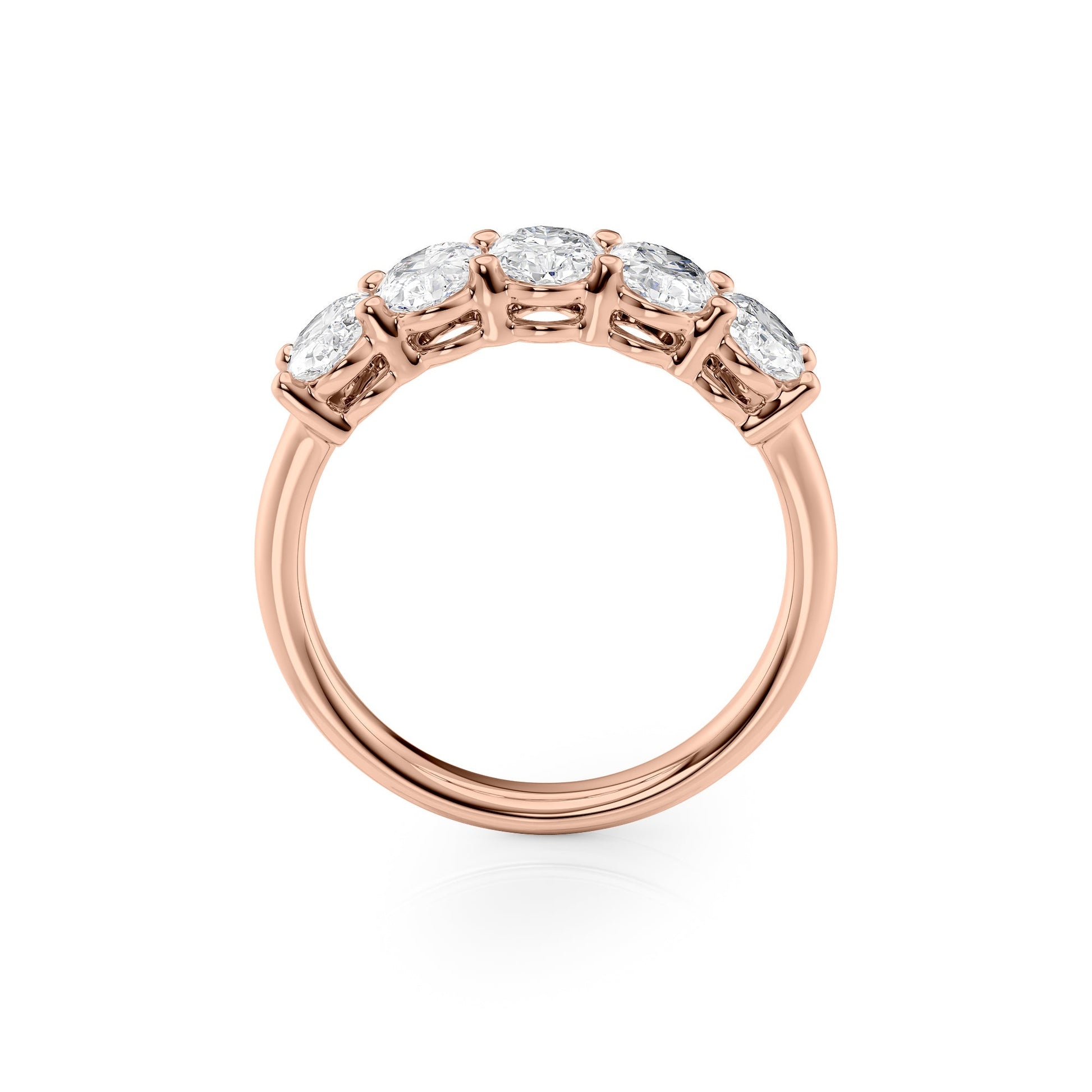 2ct Laurana Oval Cut Moissanite Ring - Rose Gold