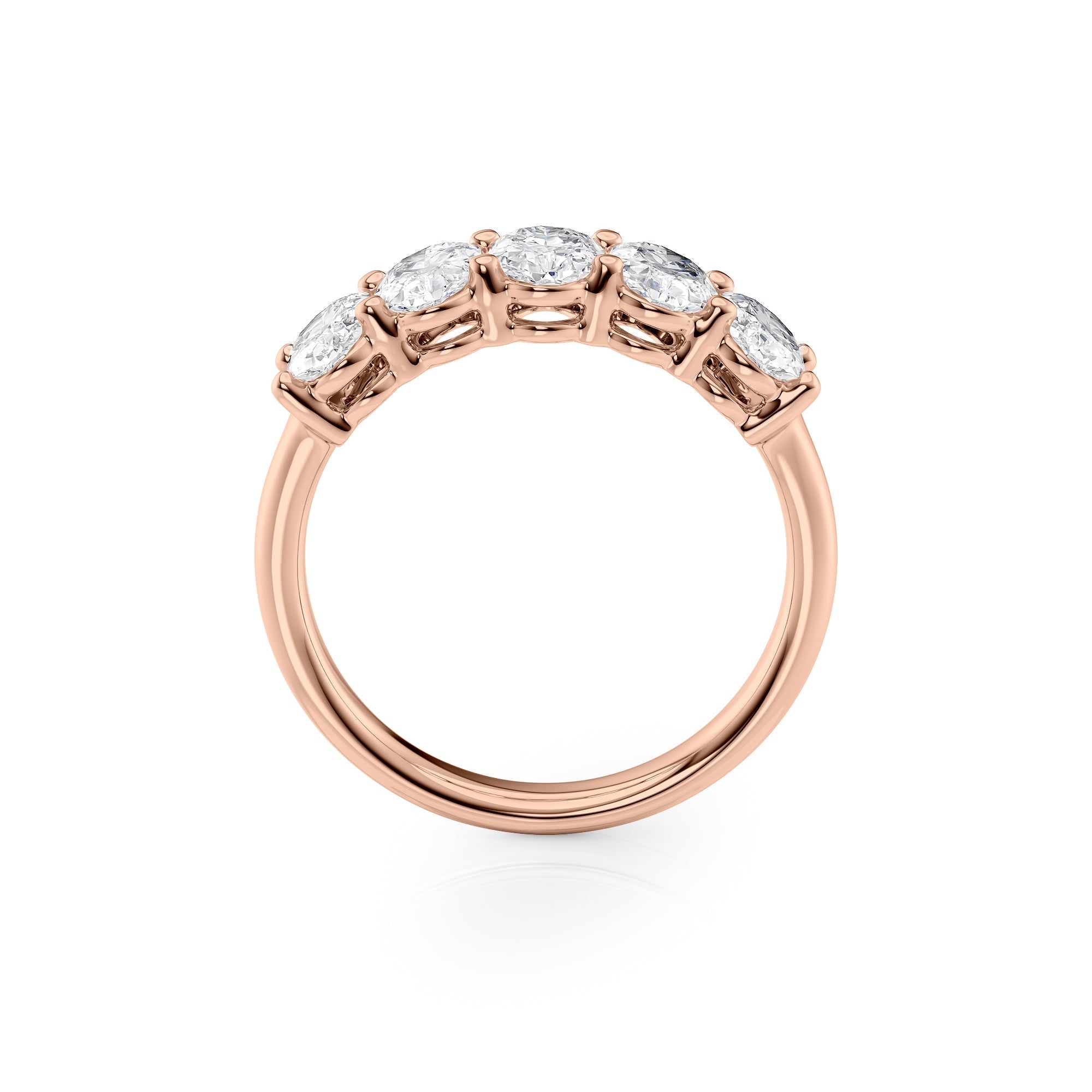 2ct Laurana Oval Cut Moissanite Ring - Rose Gold