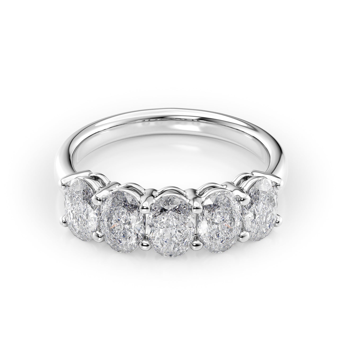 2ct Laurana Oval Cut Moissanite Ring - Silver
