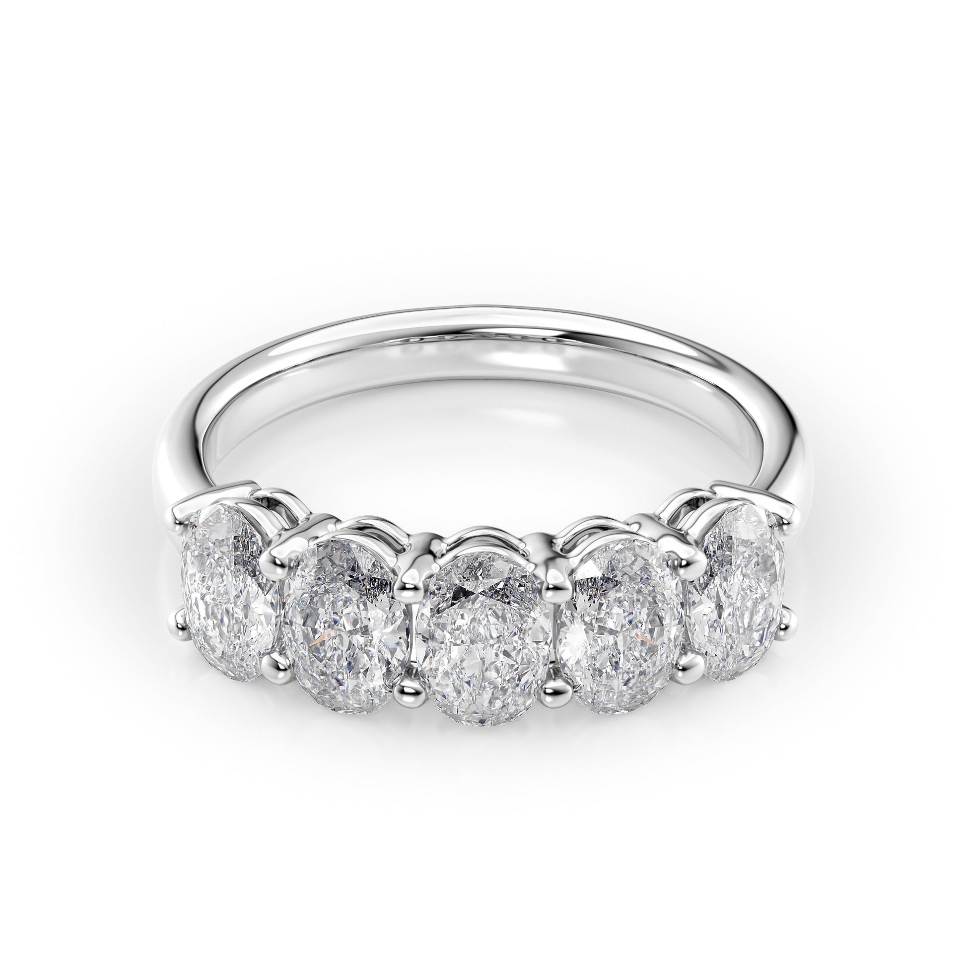 2ct Laurana Oval Cut Moissanite Ring - Silver