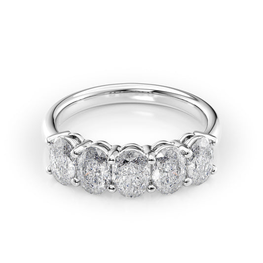 2ct Laurana Oval Cut Moissanite Ring - Silver