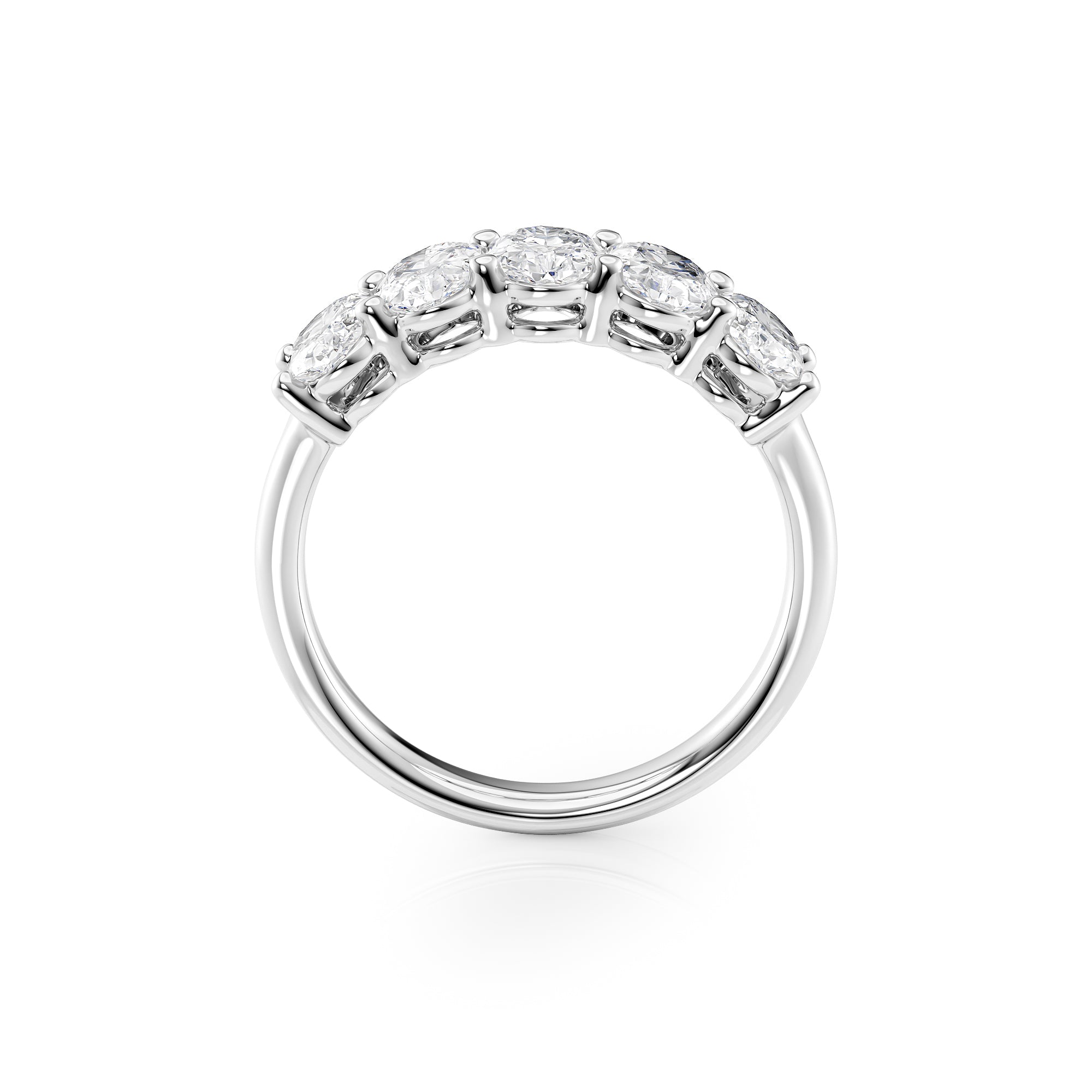 2ct Laurana Oval Cut Moissanite Ring - Silver