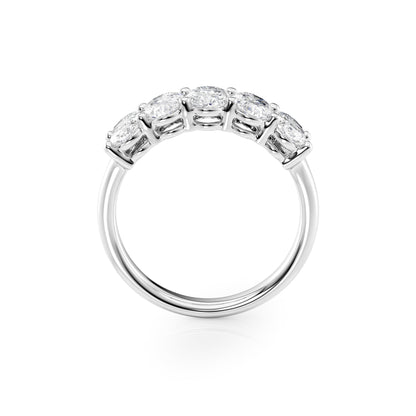 2ct Laurana Oval Cut Moissanite Ring - Silver