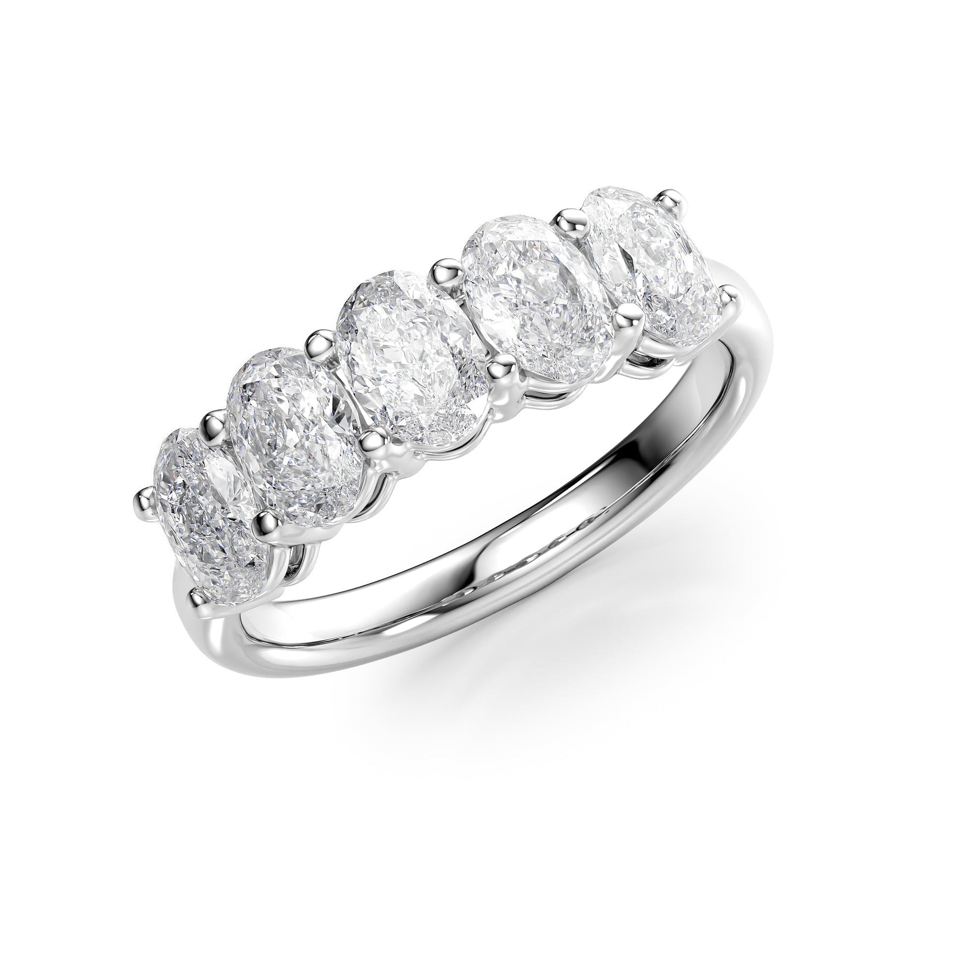 2ct Laurana Oval Cut Moissanite Ring - Silver