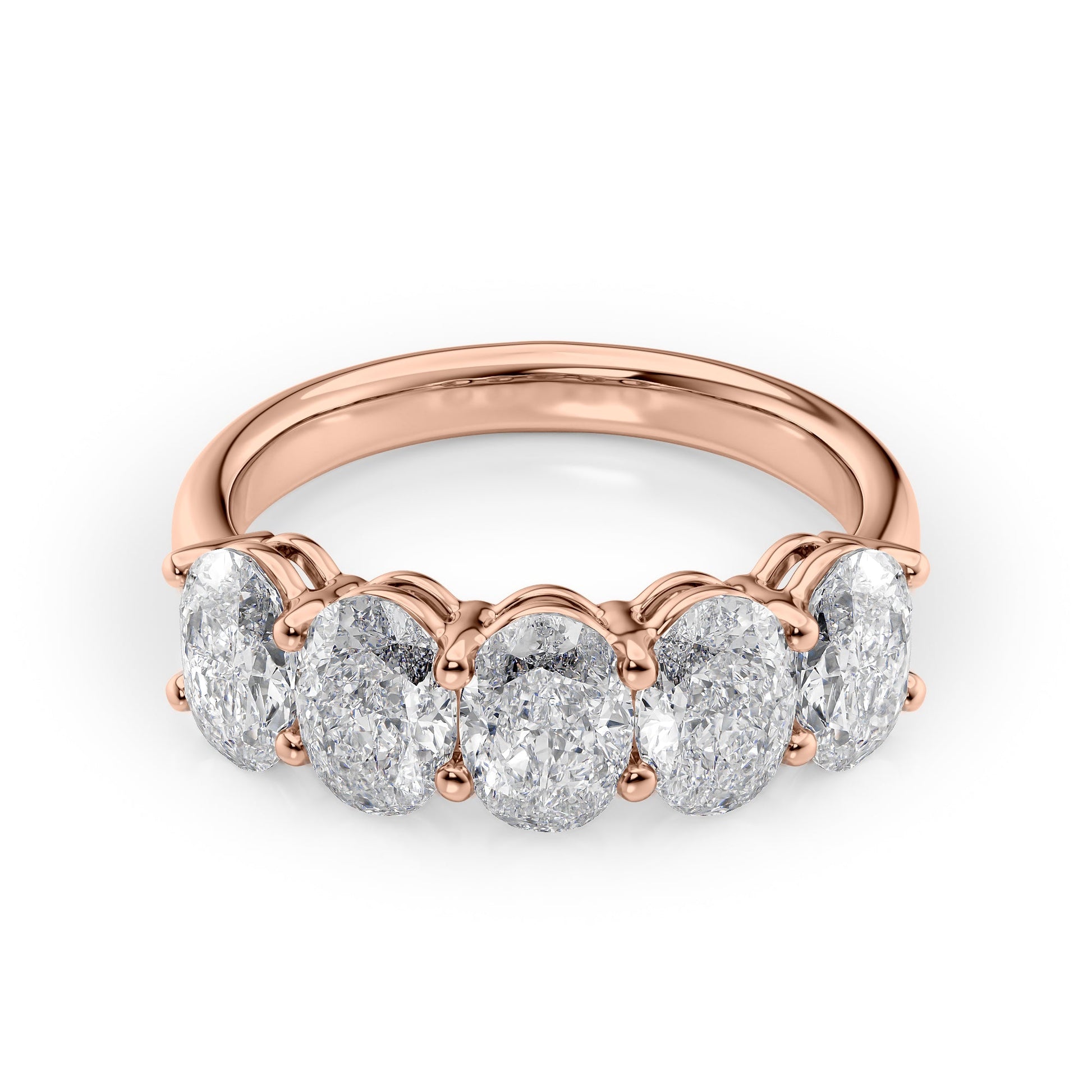 2.5ct Alyona Oval Cut Moissanite Ring - Rose Gold