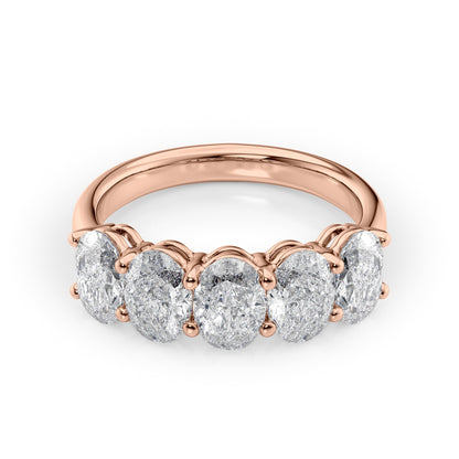 2.5ct Alyona Oval Cut Moissanite Ring - Rose Gold