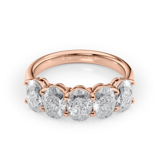 2.5ct Alyona Oval Cut Moissanite Ring - Rose Gold