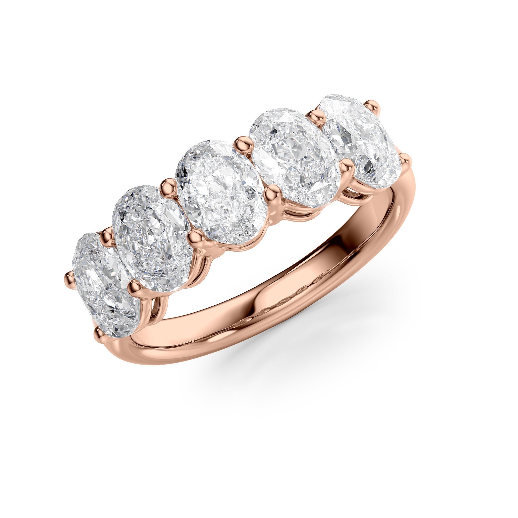2.5ct Alyona Oval Cut Moissanite Ring - Rose Gold