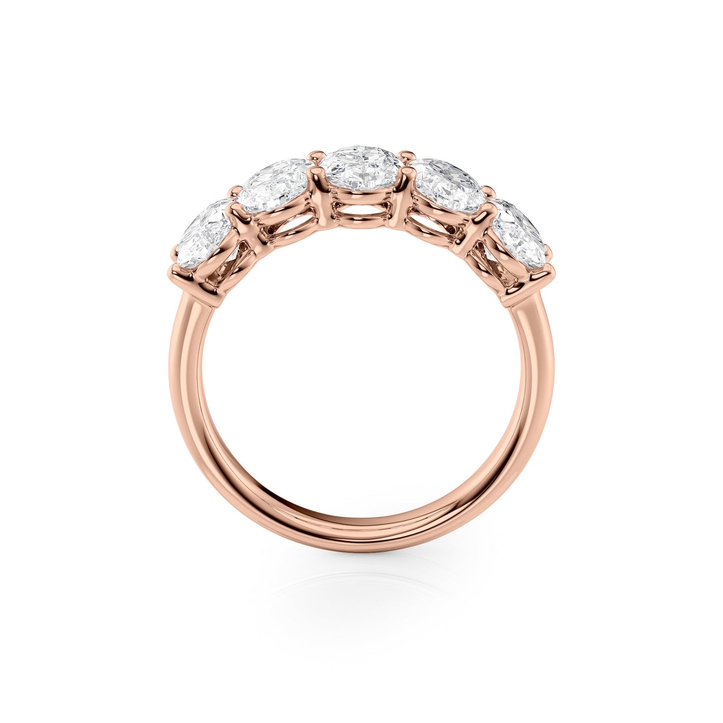 2.5ct Alyona Oval Cut Moissanite Ring - Rose Gold