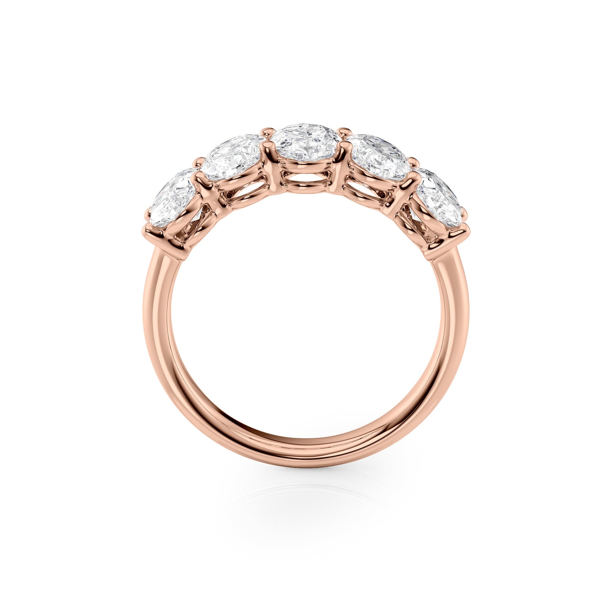 2.5ct Alyona Oval Cut Moissanite Ring - Rose Gold