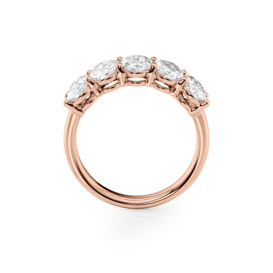 2.5ct Alyona Oval Cut Moissanite Ring - Rose Gold