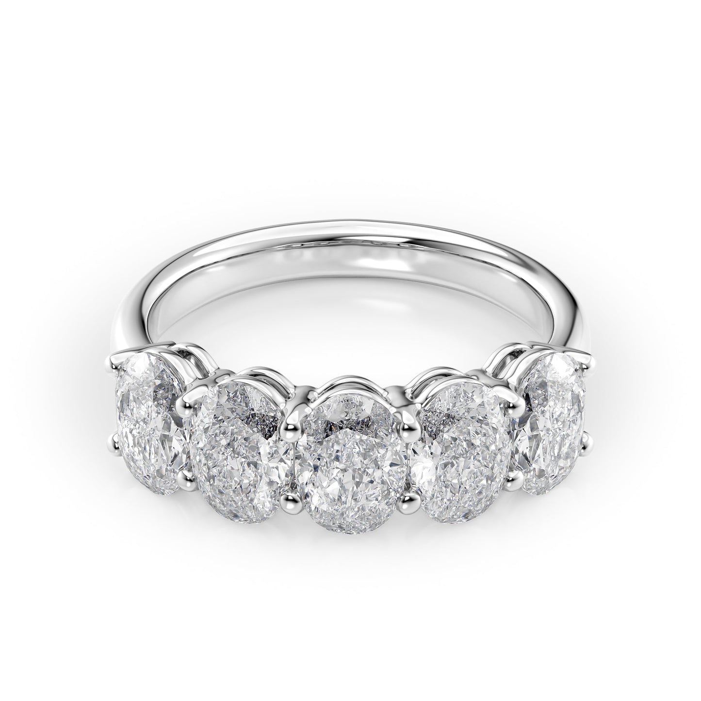 2.5ct Alyona Oval Cut Moissanite Ring - Silver