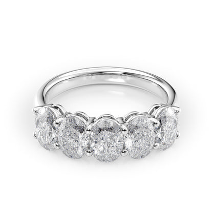 2.5ct Alyona Oval Cut Moissanite Ring - Silver