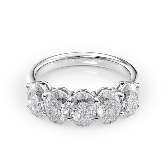 2.5ct Alyona Oval Cut Moissanite Ring - Silver