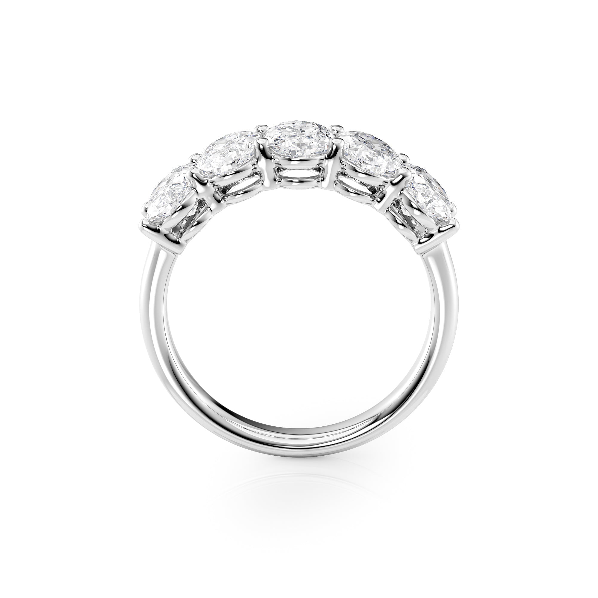 2.5ct Alyona Oval Cut Moissanite Ring - Silver
