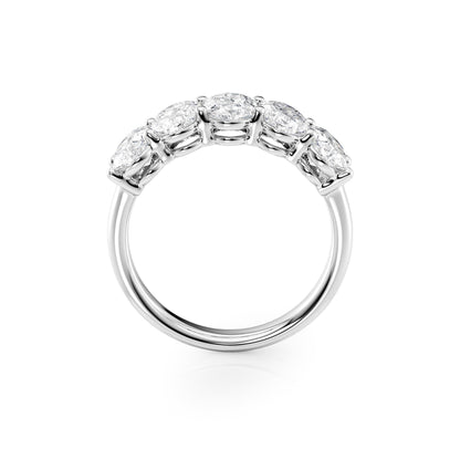 2.5ct Alyona Oval Cut Moissanite Ring - Silver