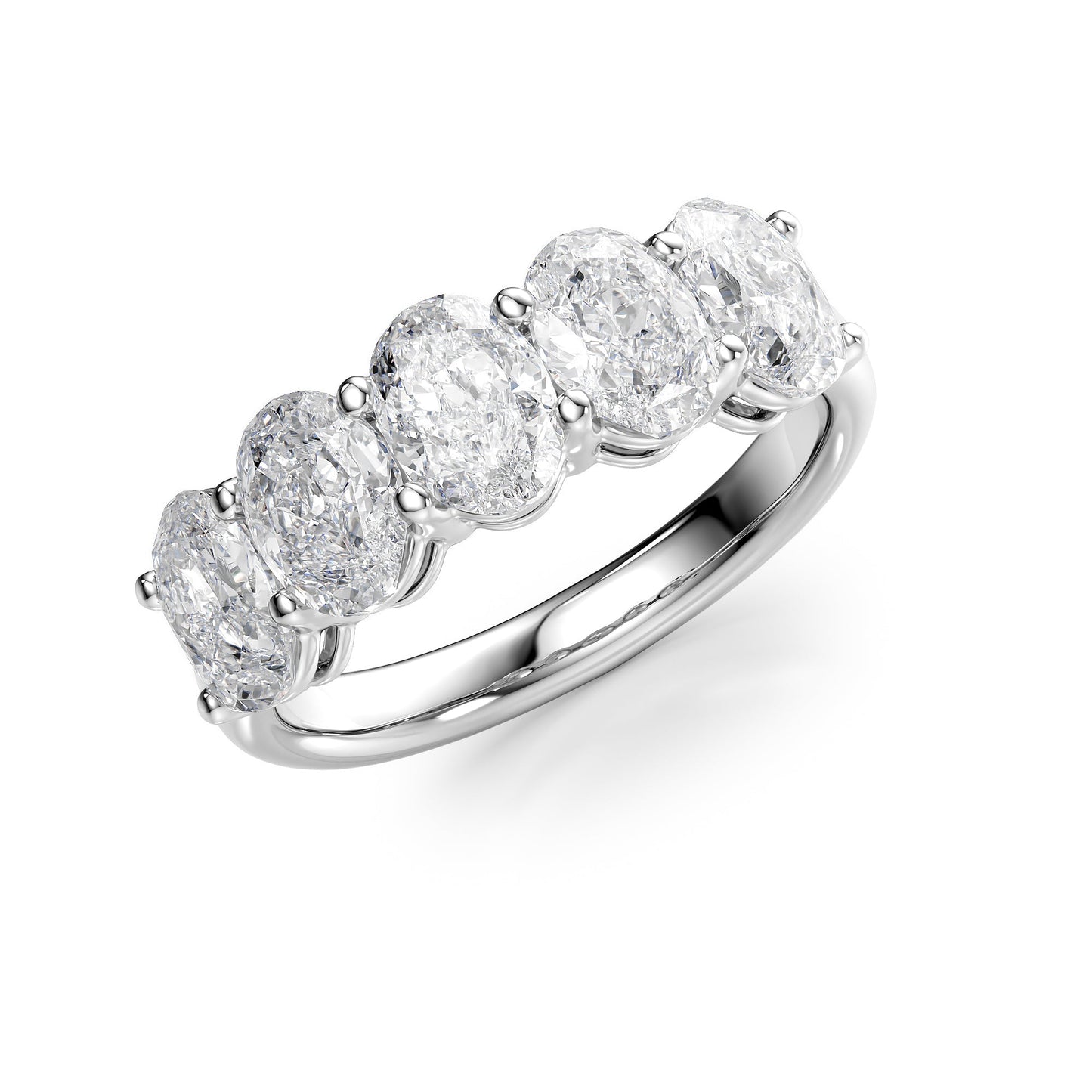 2.5ct Alyona Oval Cut Moissanite Ring - Silver