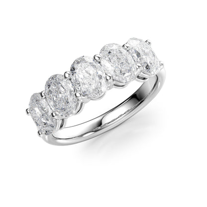 2.5ct Alyona Oval Cut Moissanite Ring - Silver