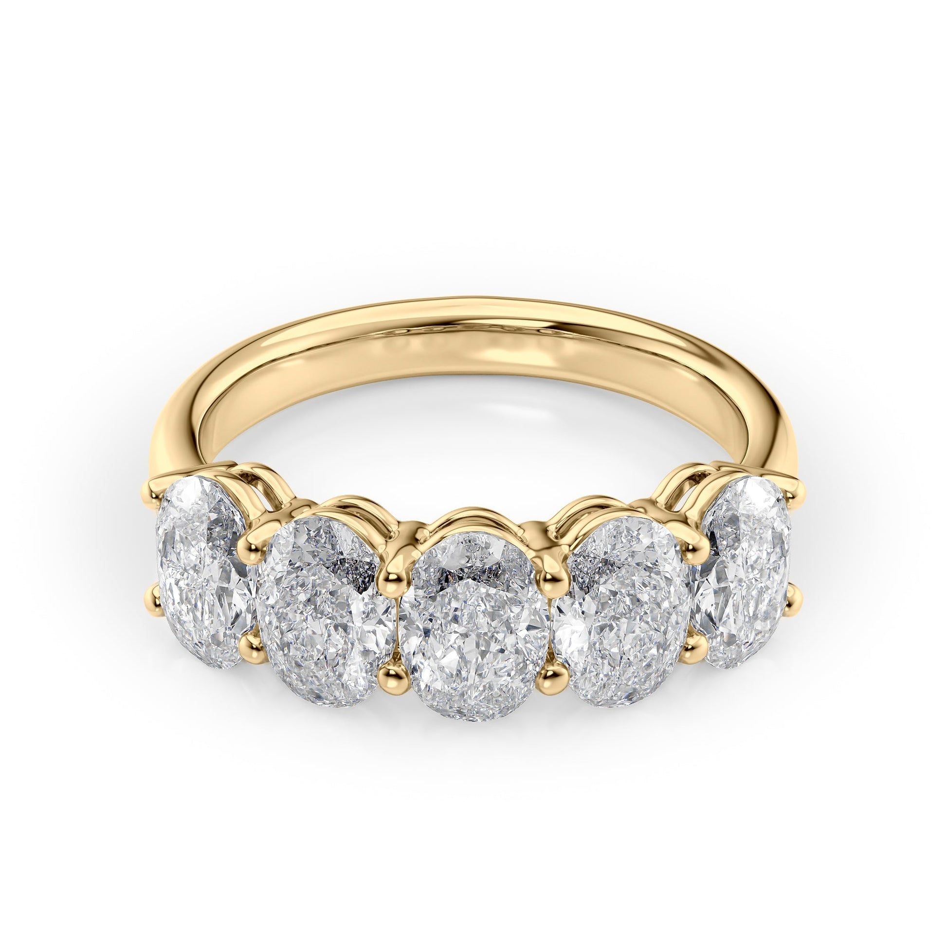 2.5ct Alyona Oval Cut Moissanite Ring - Gold