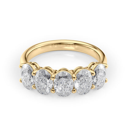 2.5ct Alyona Oval Cut Moissanite Ring - Gold