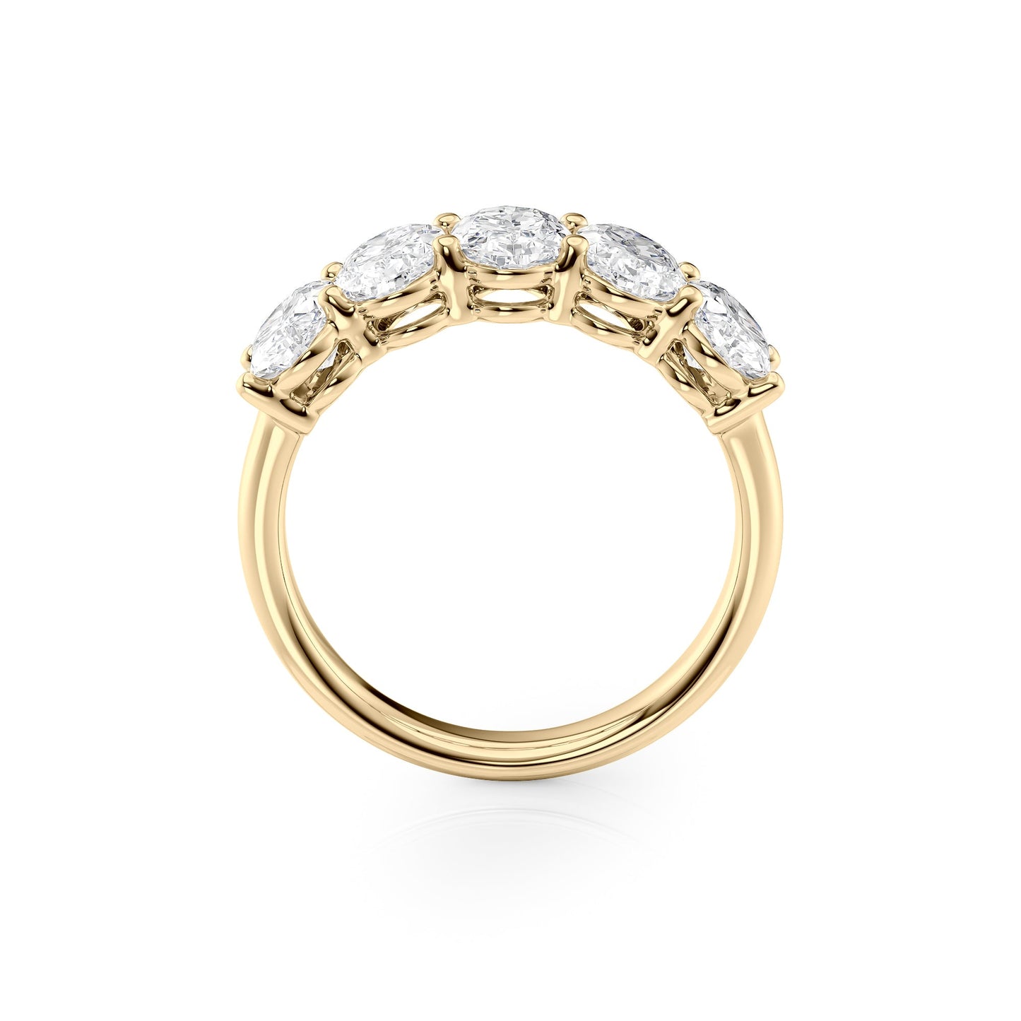 2.5ct Alyona Oval Cut Moissanite Ring - Gold
