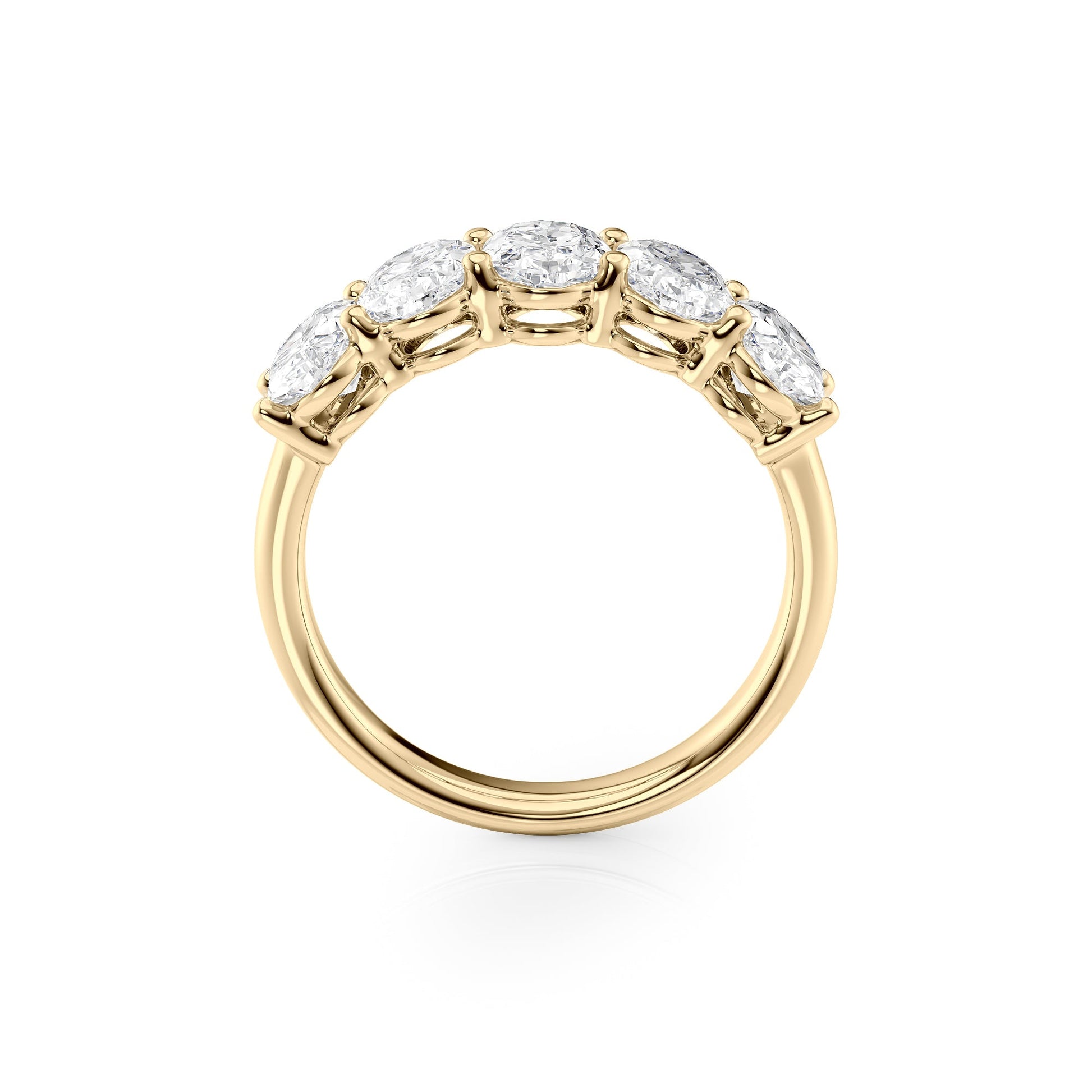 2.5ct Alyona Oval Cut Moissanite Ring - Gold