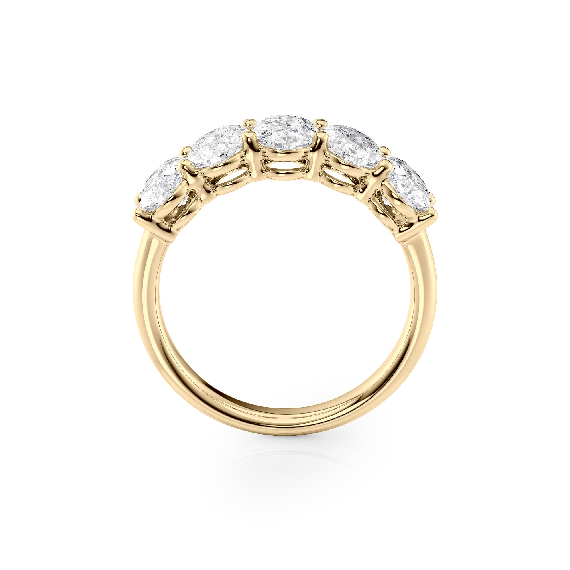 2.5ct Alyona Oval Cut Moissanite Ring - Gold