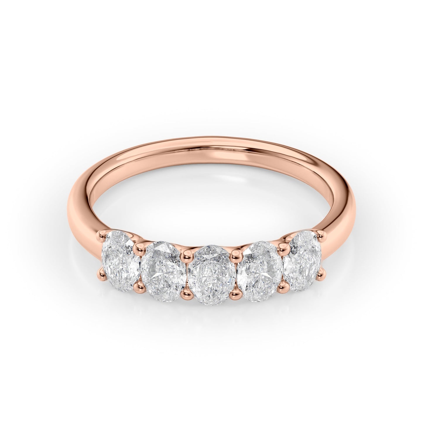 1ct Omira Oval Cut Moissanite Ring - Rose Gold