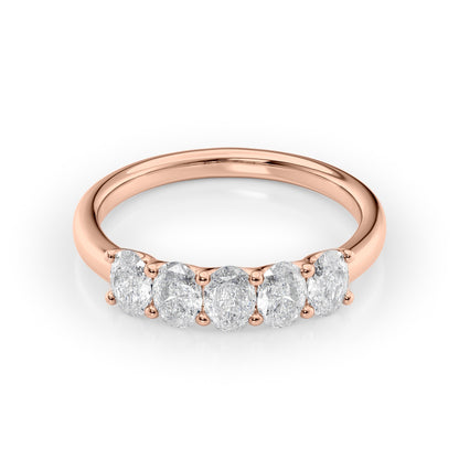 1ct Omira Oval Cut Moissanite Ring - Rose Gold