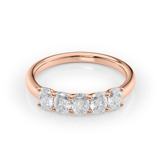 1ct Omira Oval Cut Moissanite Ring - Rose Gold