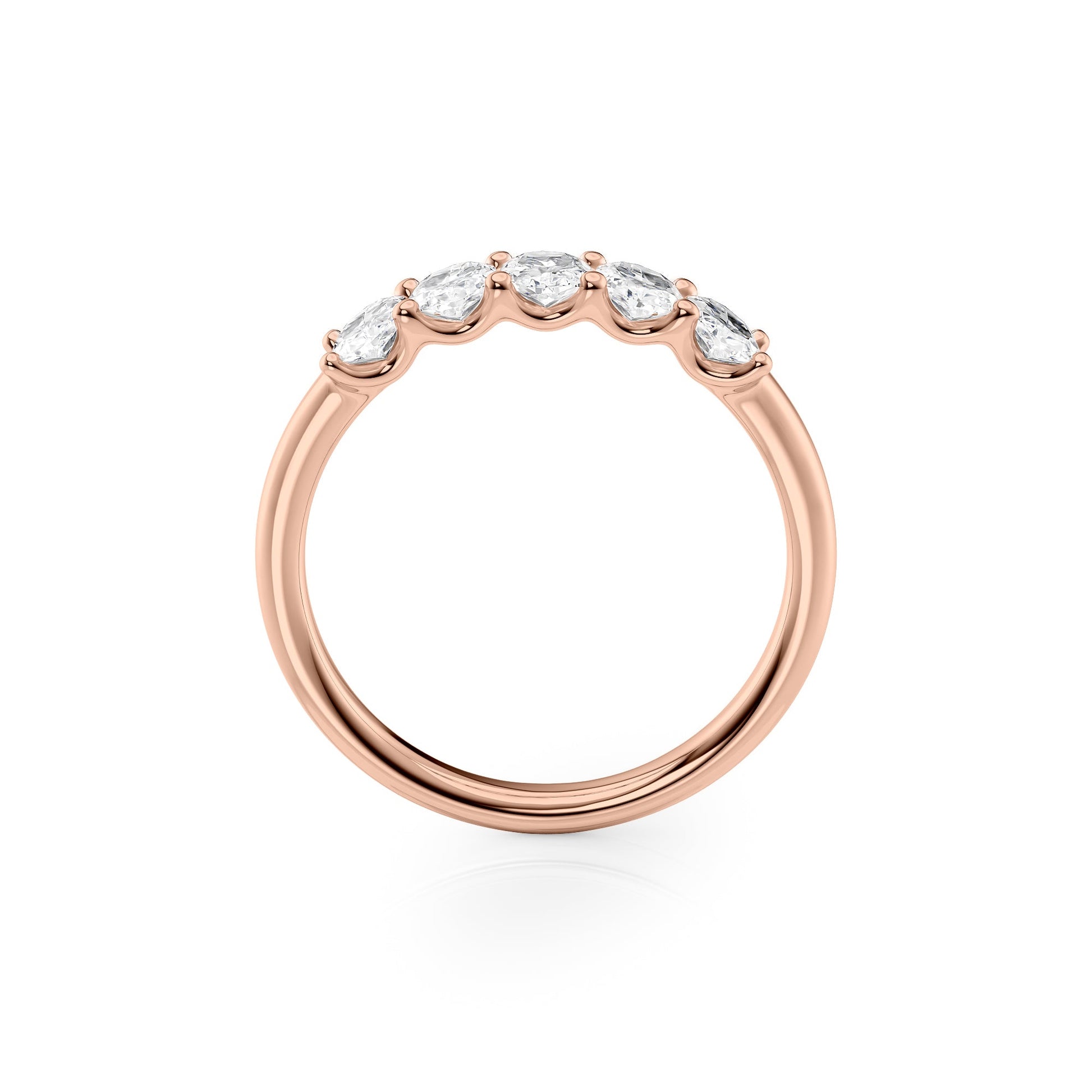 1ct Omira Oval Cut Moissanite Ring - Rose Gold