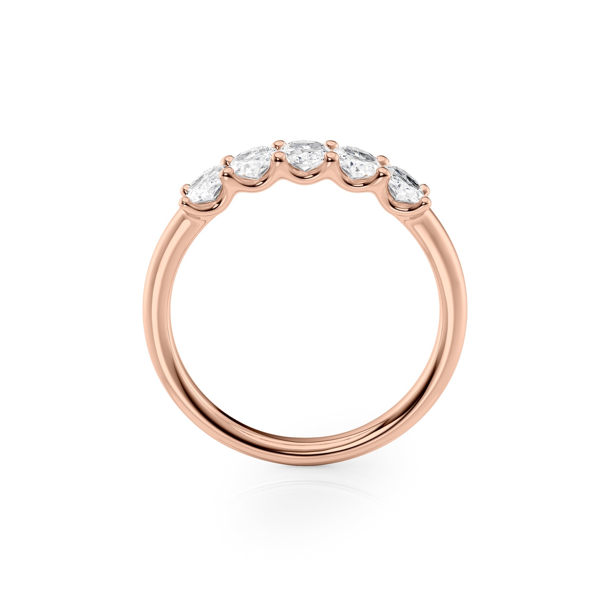 1ct Omira Oval Cut Moissanite Ring - Rose Gold