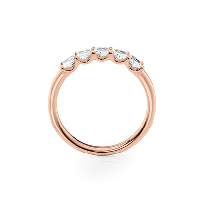 1ct Omira Oval Cut Moissanite Ring - Rose Gold
