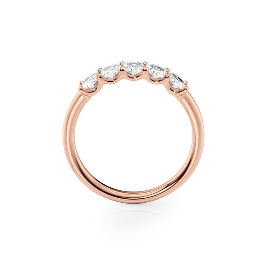 1ct Omira Oval Cut Moissanite Ring - Rose Gold