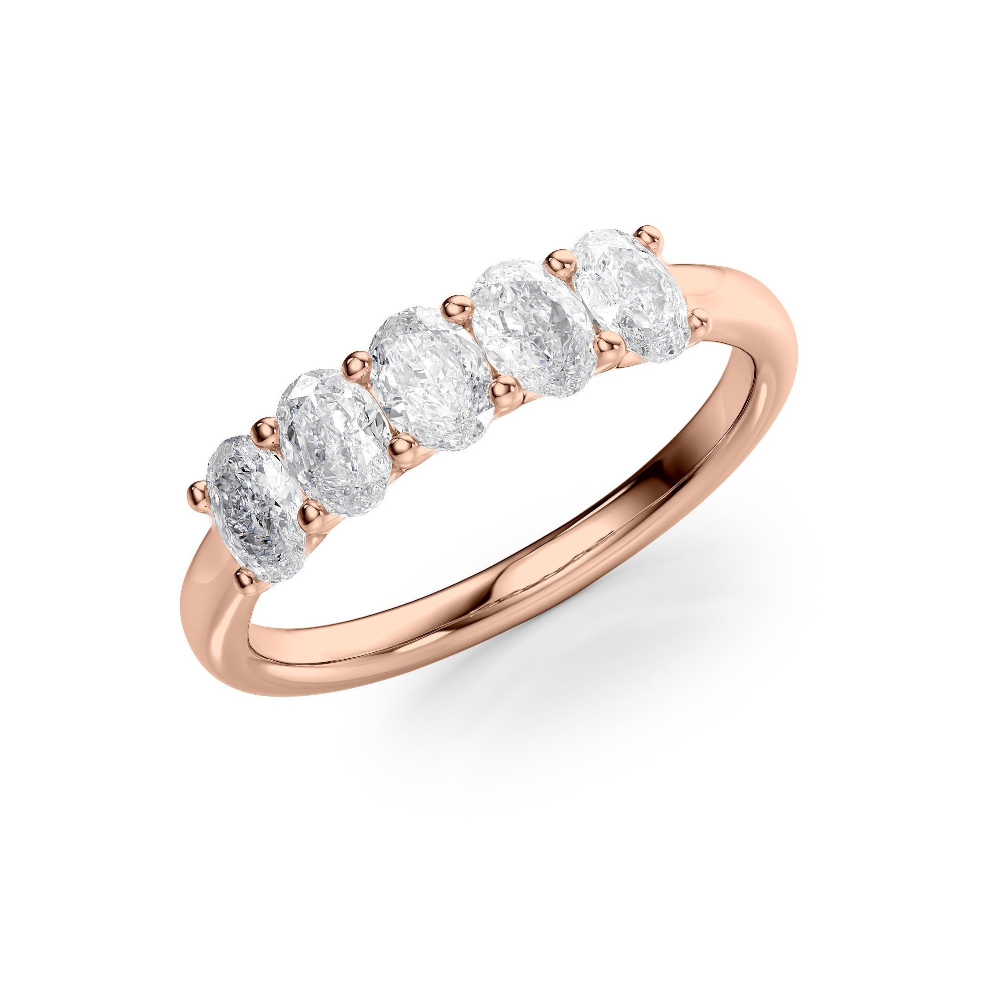 1ct Omira Oval Cut Moissanite Ring - Rose Gold