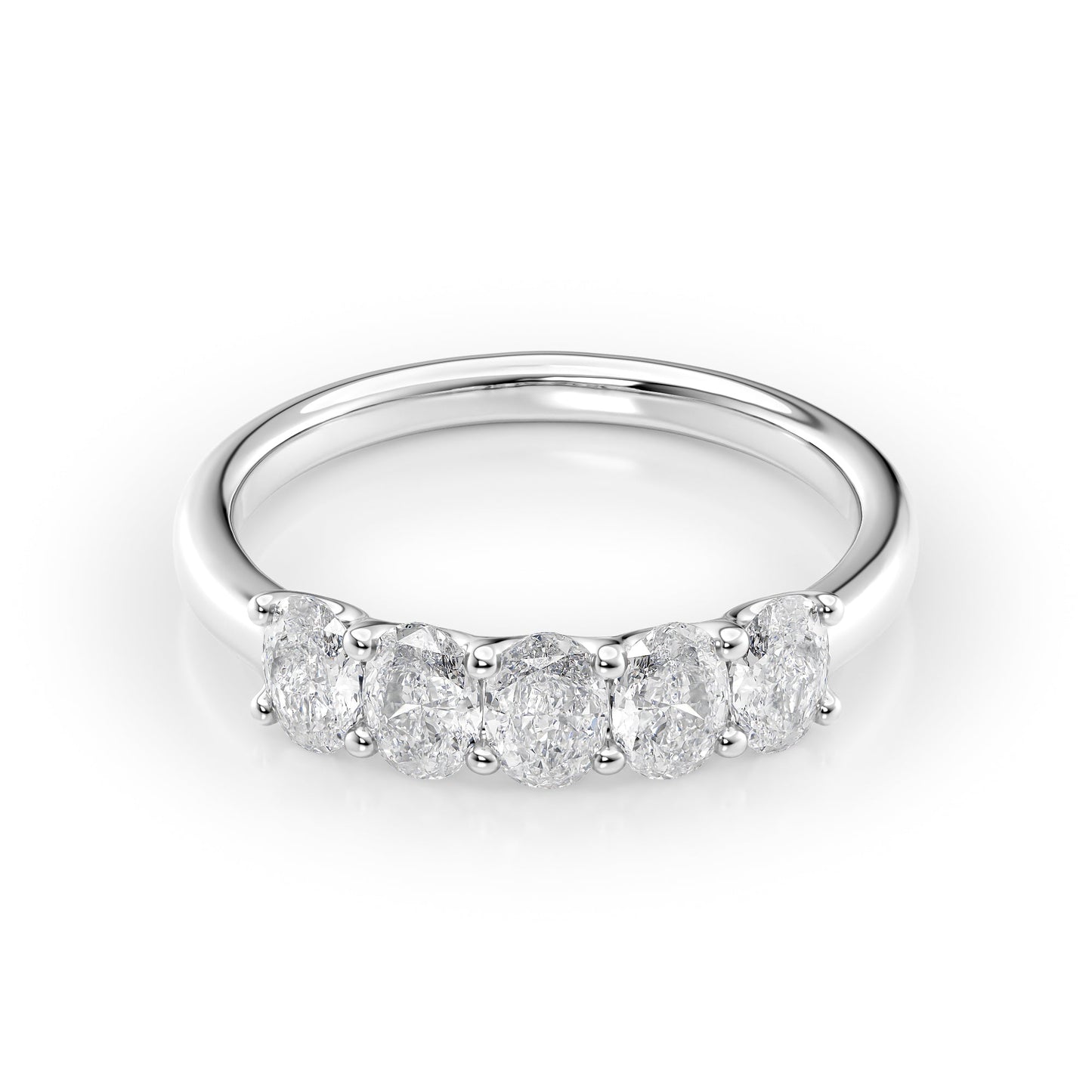 1ct Omira Oval Cut Moissanite Ring - Silver