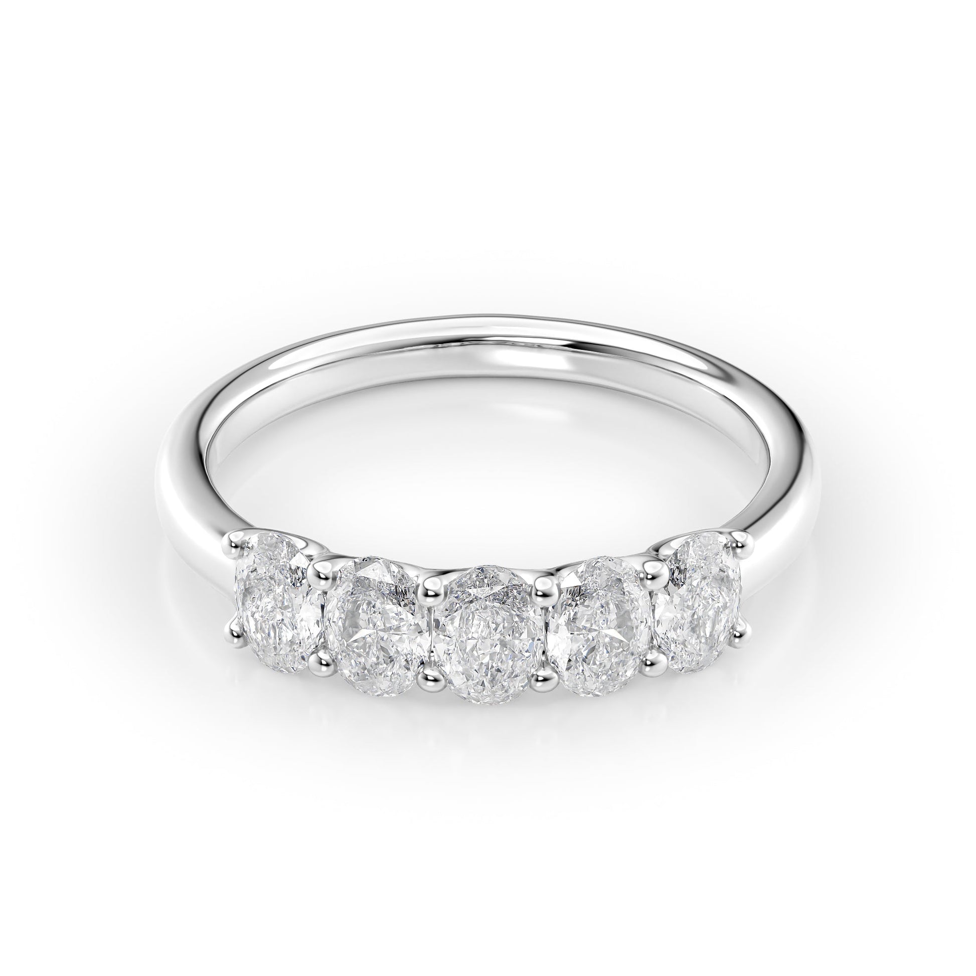 1ct Omira Oval Cut Moissanite Ring - Silver