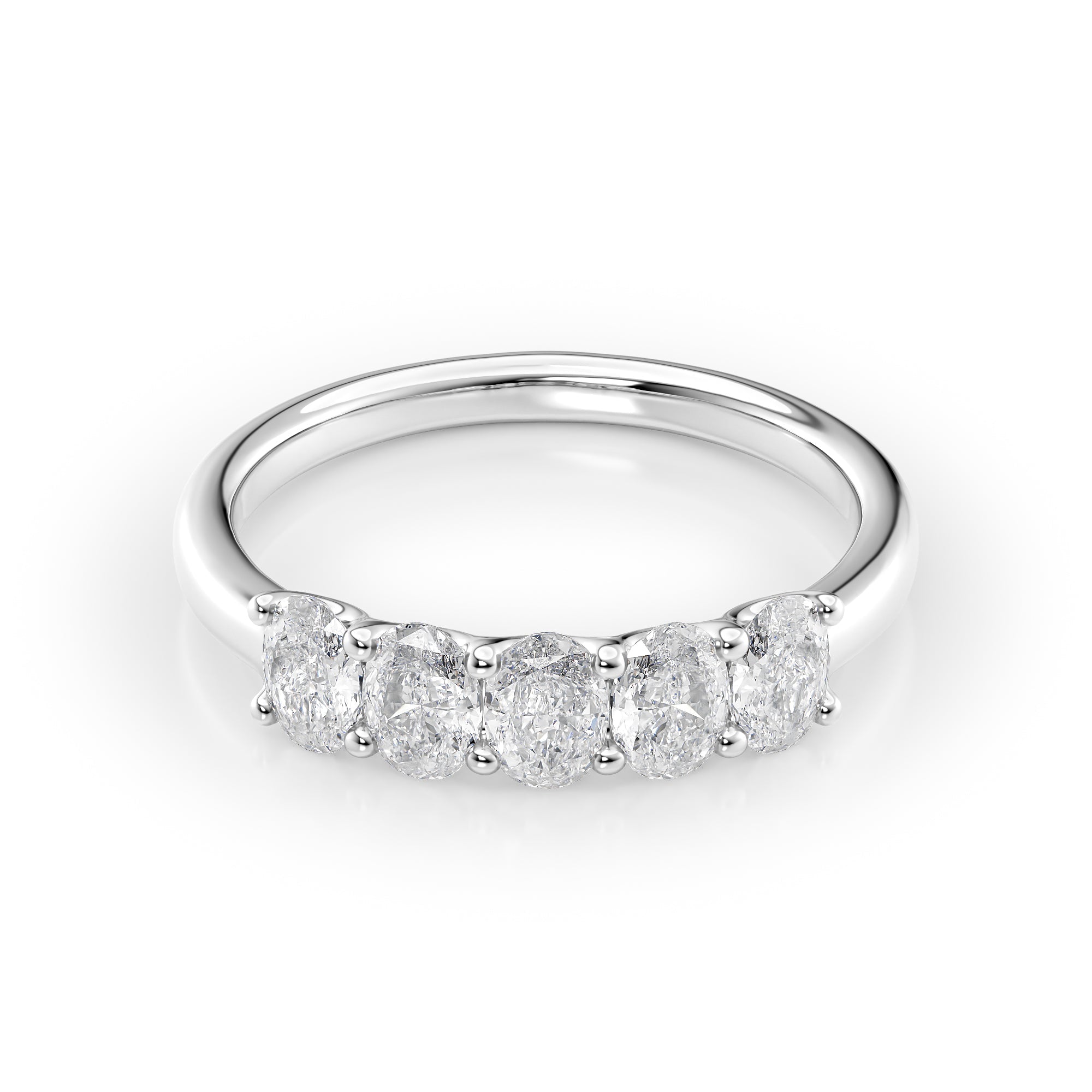 1ct Omira Oval Cut Moissanite Ring - Silver