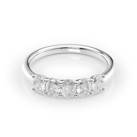 1ct Omira Oval Cut Moissanite Ring - Silver