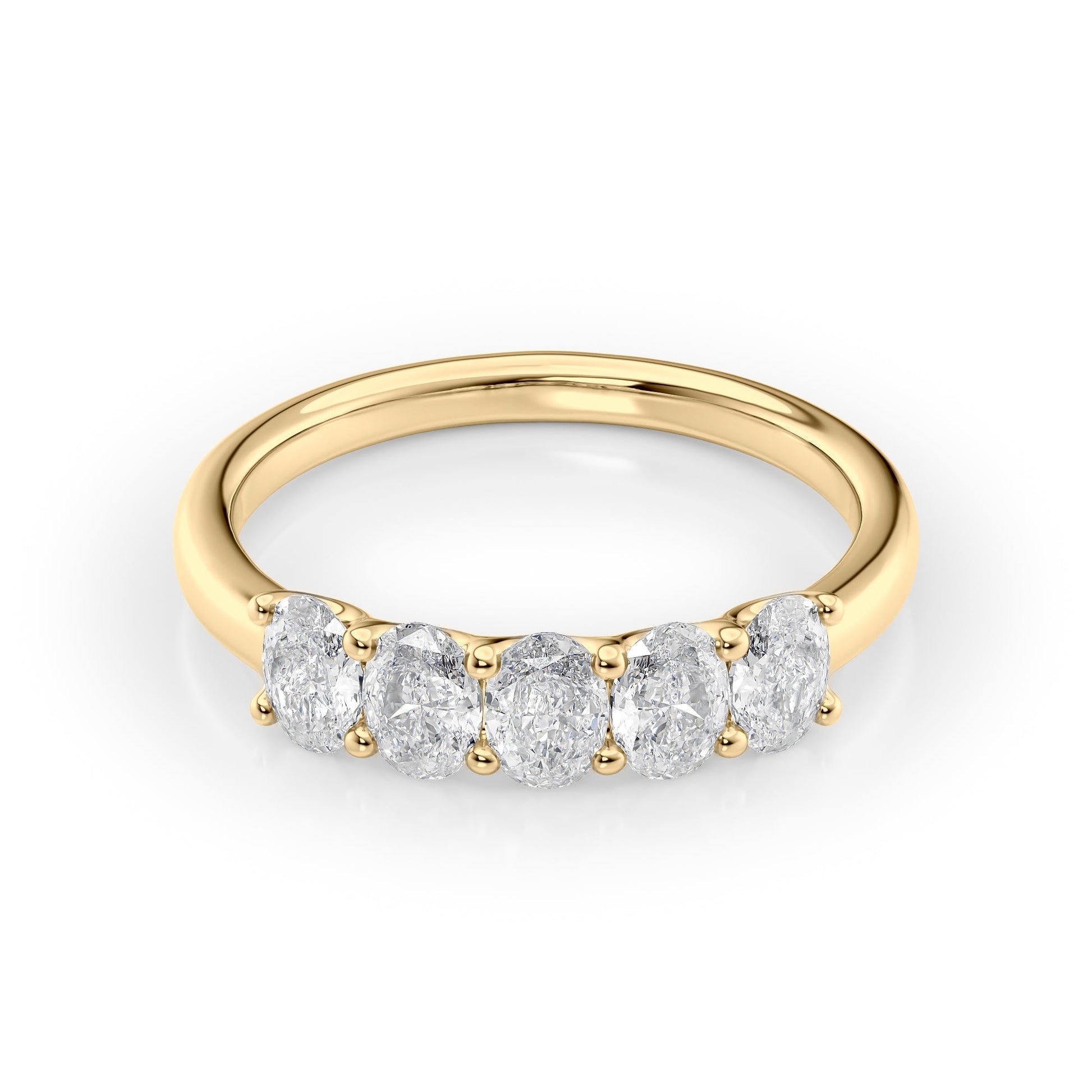 1ct Omira Oval Cut Moissanite Ring - Gold