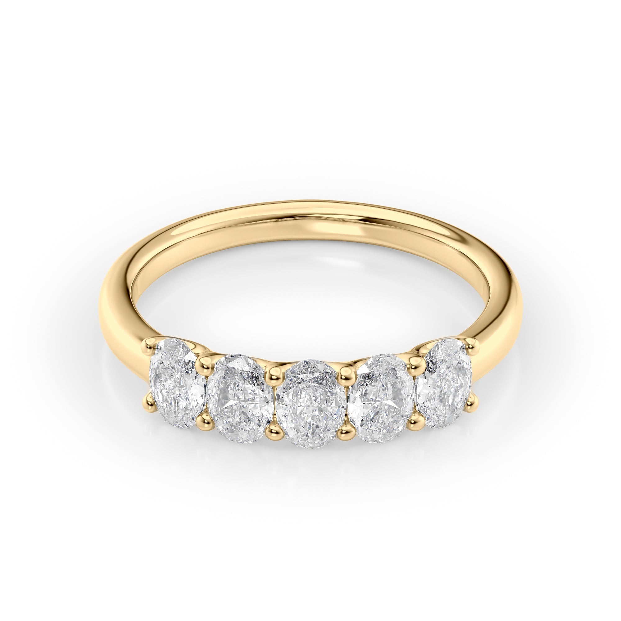 1ct Omira Oval Cut Moissanite Ring - Gold