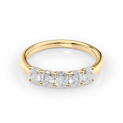 1ct Omira Oval Cut Moissanite Ring - Gold