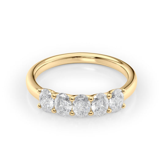 1ct Omira Oval Cut Moissanite Ring - Gold
