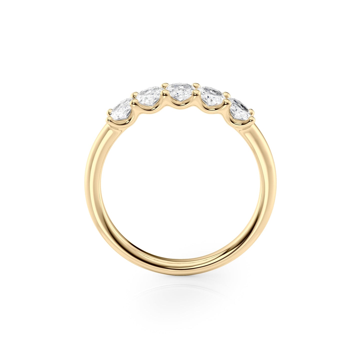1ct Omira Oval Cut Moissanite Ring - Gold